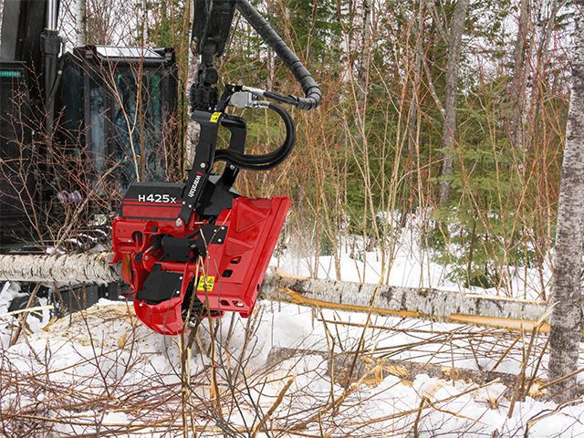 H425X harvester head - profile view