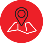 map with pin marker